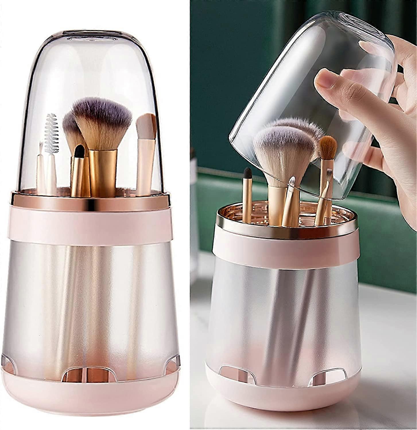 Removable Multifunctional Brushes Cleaning Drying for Makeup Box Display Cabinets for Worktop Vanitygreen