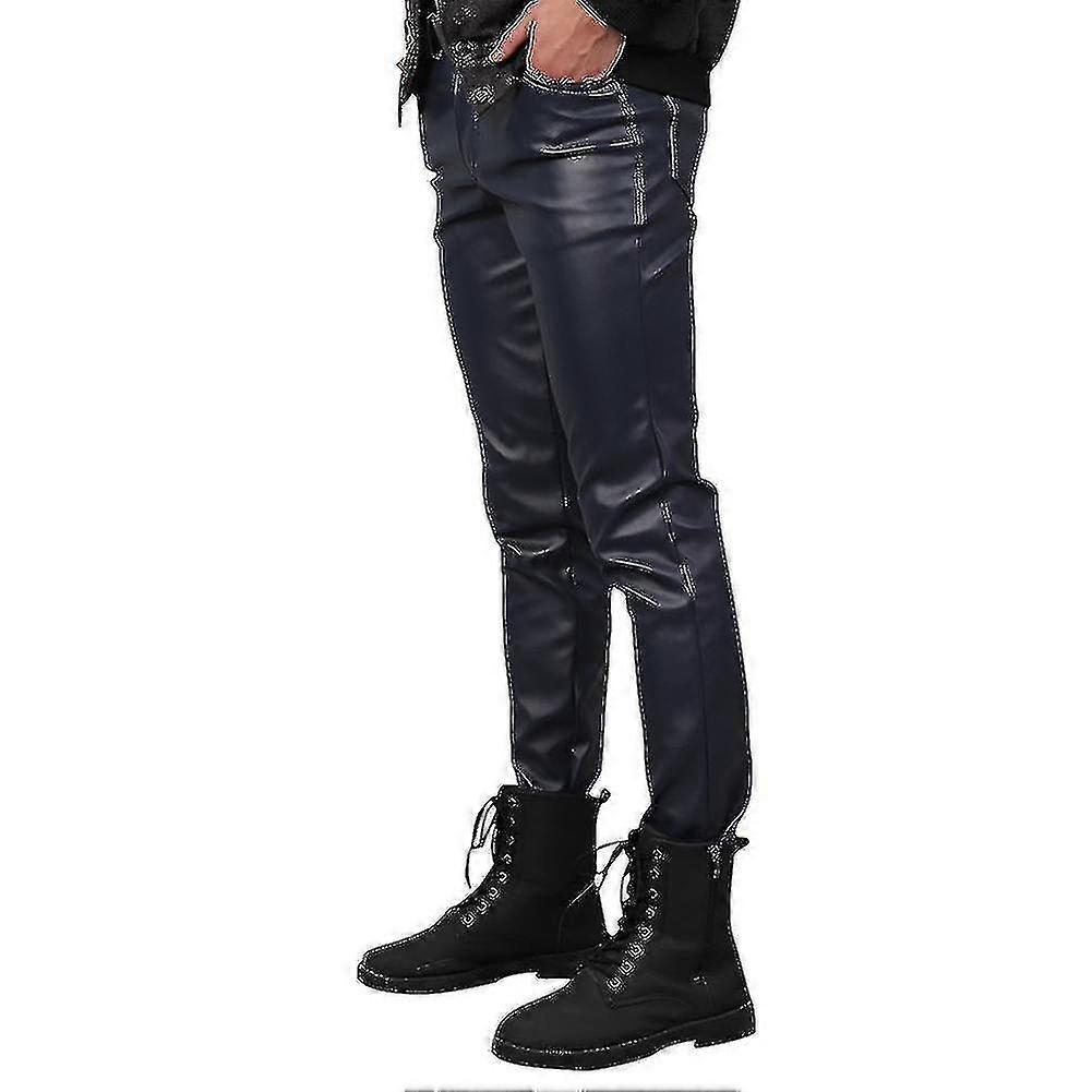Herren Stretch Tight KunstlederHose