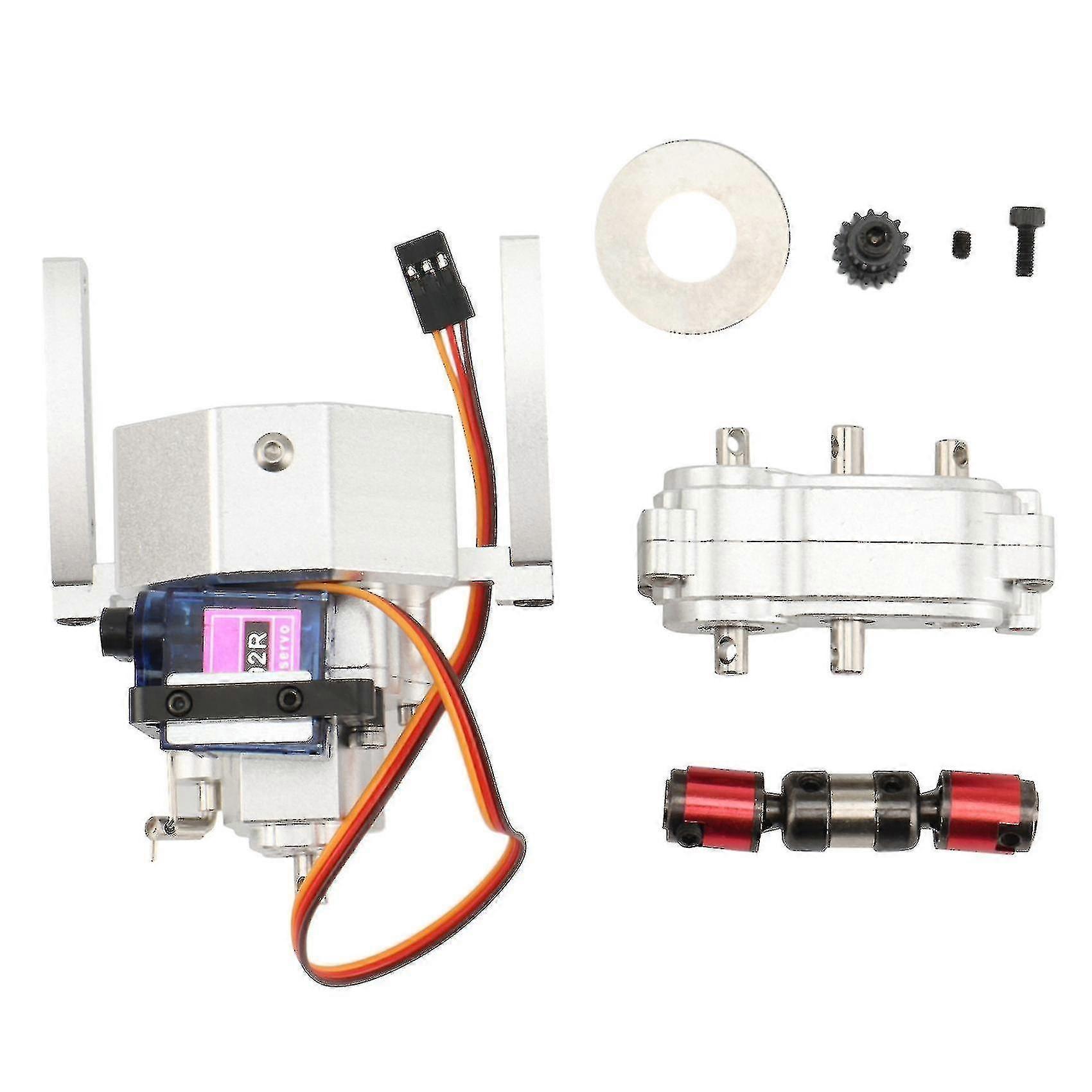 2024 Prefixal Shiftable Gearbox Transfer Case Set Compatible With 1/10 Rc Crawler Car