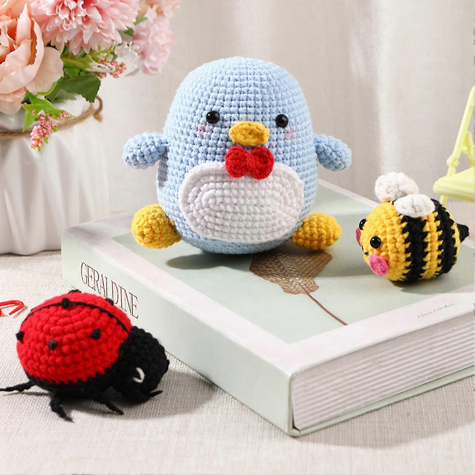 Crochetta Crochet Kit For Beginners, Crochet Kits For Adults And Kidscute Octopuspenguinplantdinosaur Manual Wool Toy, Step-by-step Video Tutorialslov