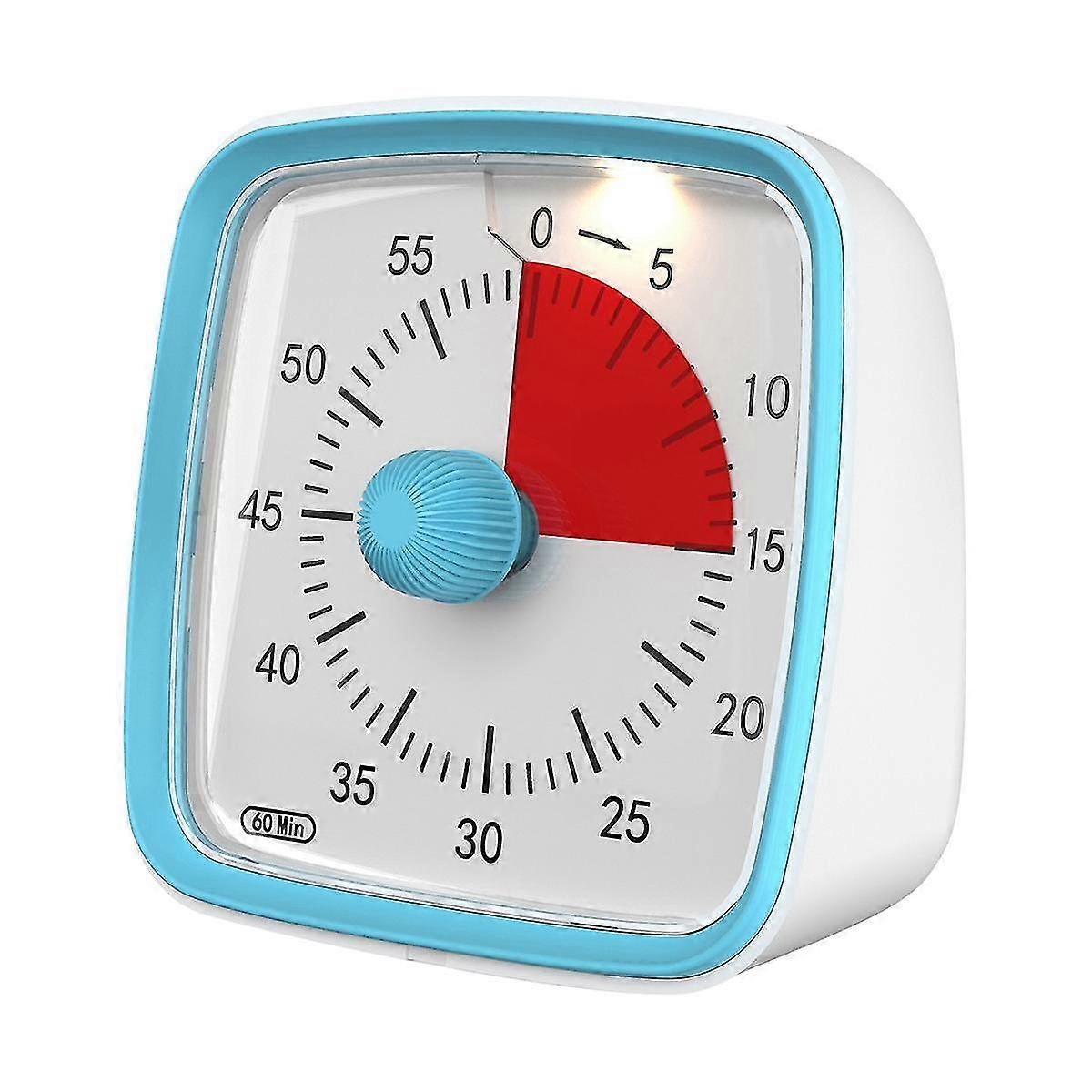 Visual Timer With Night Light, 60 Minutes Countdown Timer And Adults, Time Management Tool (blue)