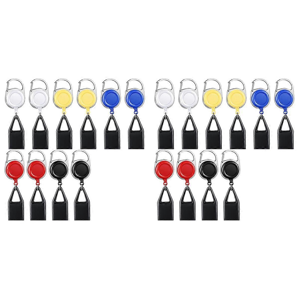 20 Pieces Retractable Lighter Clip Assorted Color Lighter Holder Keychain with Clip Classic Lighter
