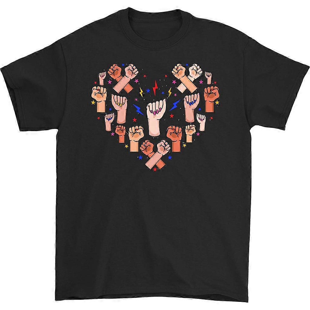 Camiseta feminina Empoderamento Mãos Coração
