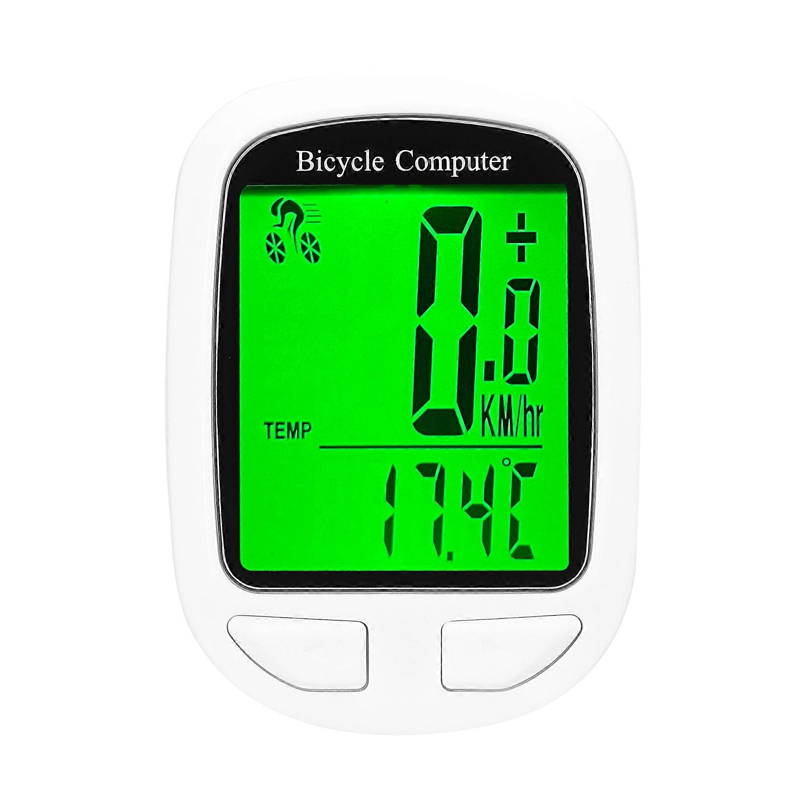 Wireless Bike Computer LED Digital Bicycle Speedometer Odometer Multifunction Cycling Computer Waterproof with Backlight Support Auto Wakeup Scan for