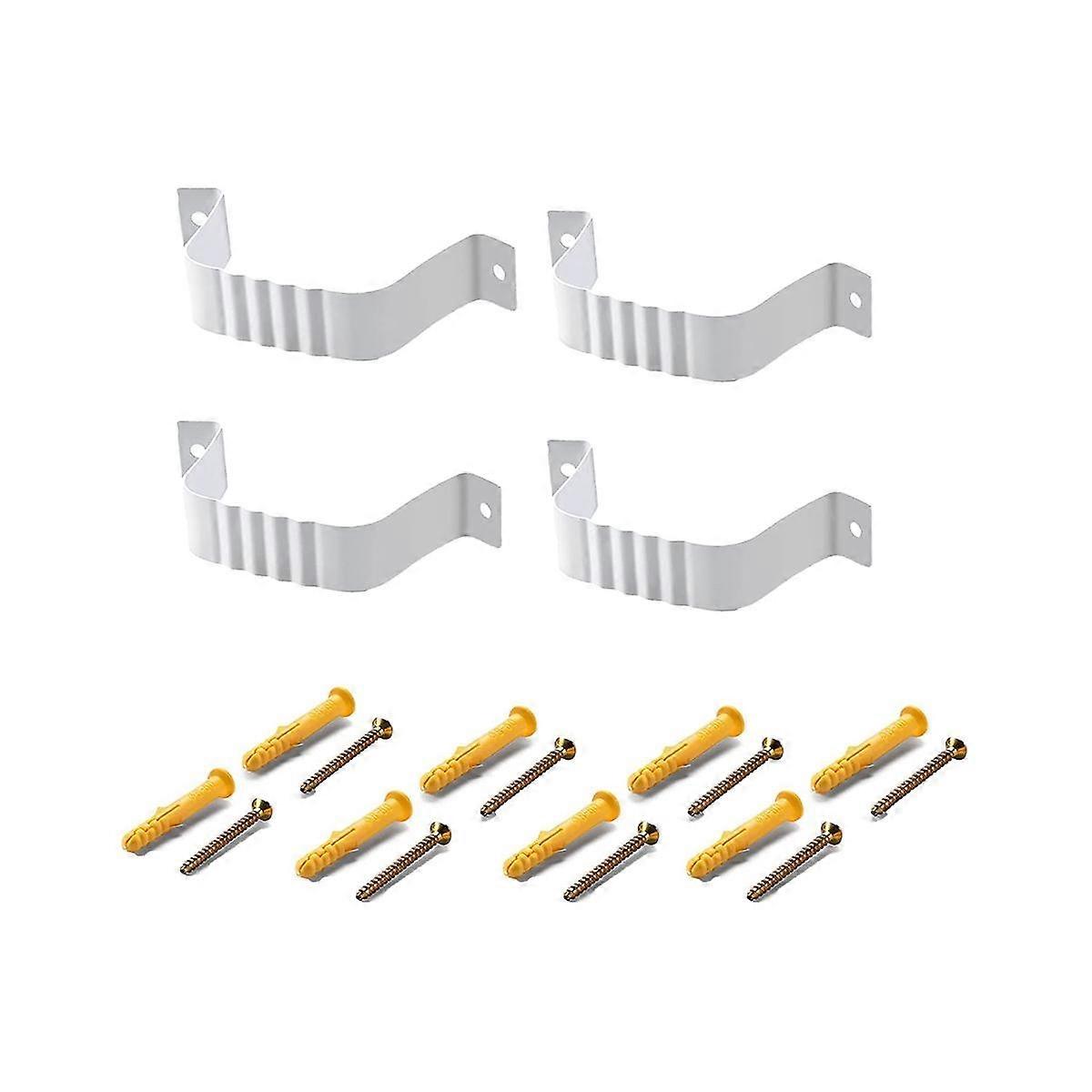 Downspout Adapter Gutter Downspout Strap 3X4 Leader Strap 3X4 (4 Pack) (White)