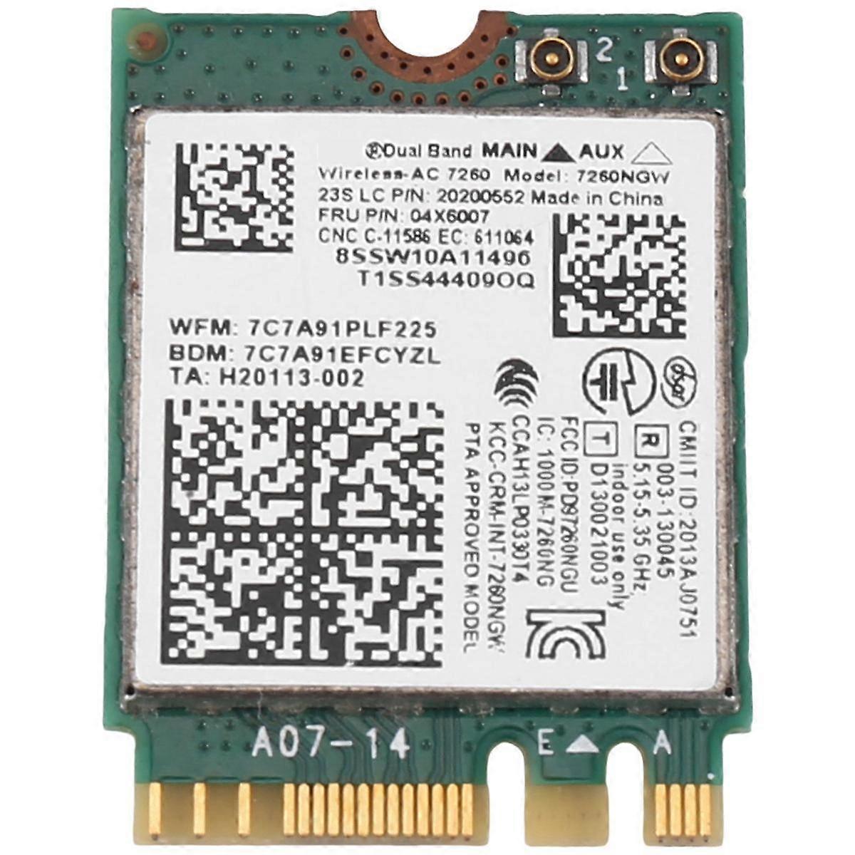 7260NGW 7260AC WiFi Card 2.4G/5G BT4.0 04X6007 for X250 X240 X240S X230S T440 W540 T540 Yoga Y50