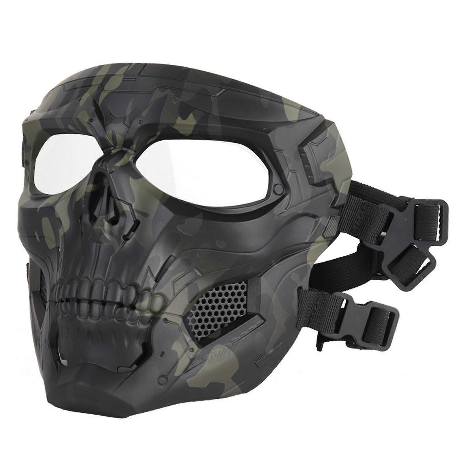 Tacticals Airsoft Skull Shape Militarys Half Face Eye Cover Paintball Halloween Cosplay Unisex