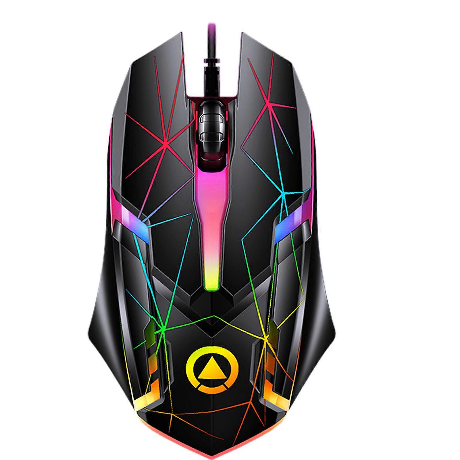 Wired Gaming Mouse with Backlight 1200-1600-2400 DPI Adjustable Ergonomic Mouse