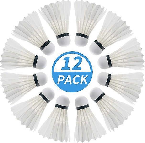 Badminton Birdie, 12 Pack Duck Feather Badminton Shuttlecocks With Great Stabili