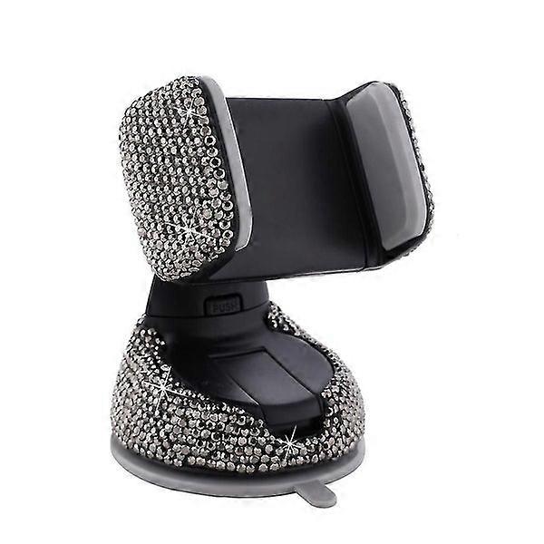 Luxury Rhinestone Car Windshield Support with Adjustable GPS Screen Support