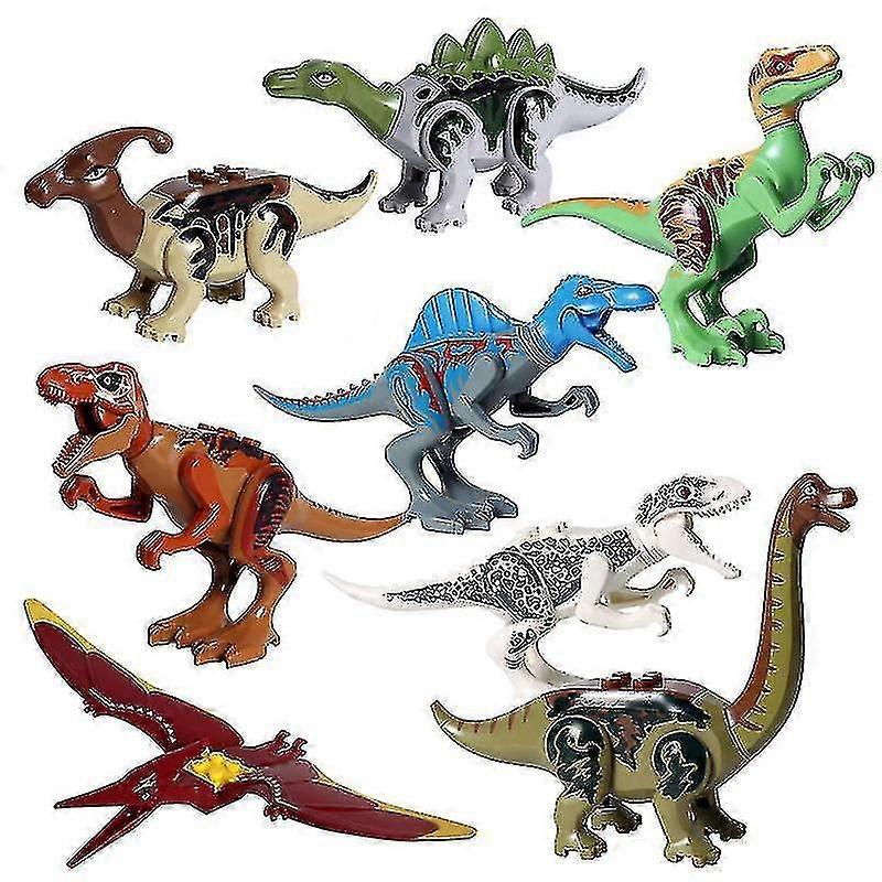 8pcs World Dinosaurs Building Bricks Blocks Figures