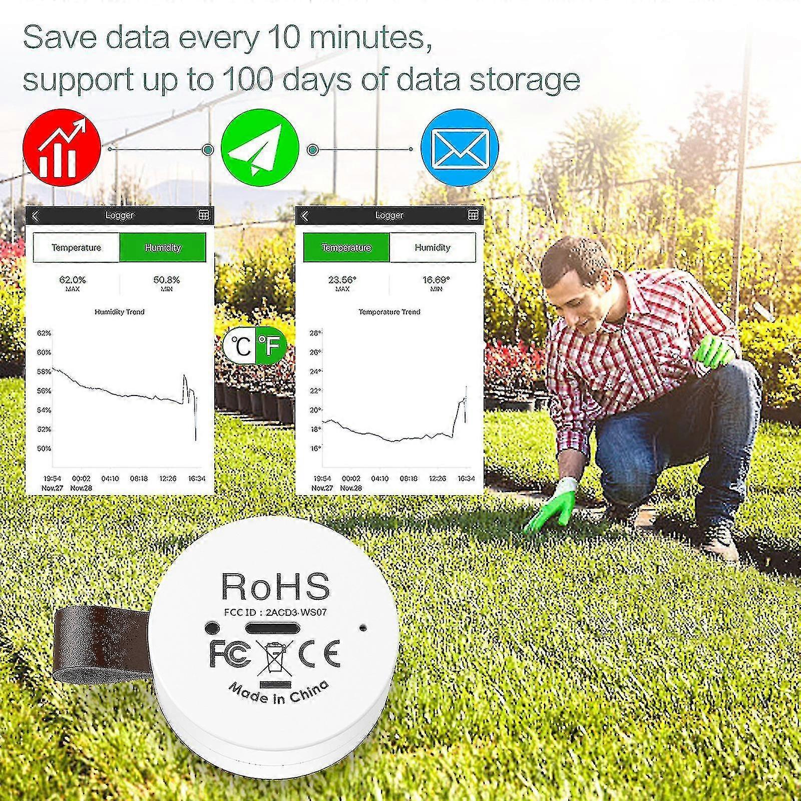 Thermometer Hygrometer Wireless Bluetooth Outdoor Thermometer Smart Home Temperature And Humidity Sensor