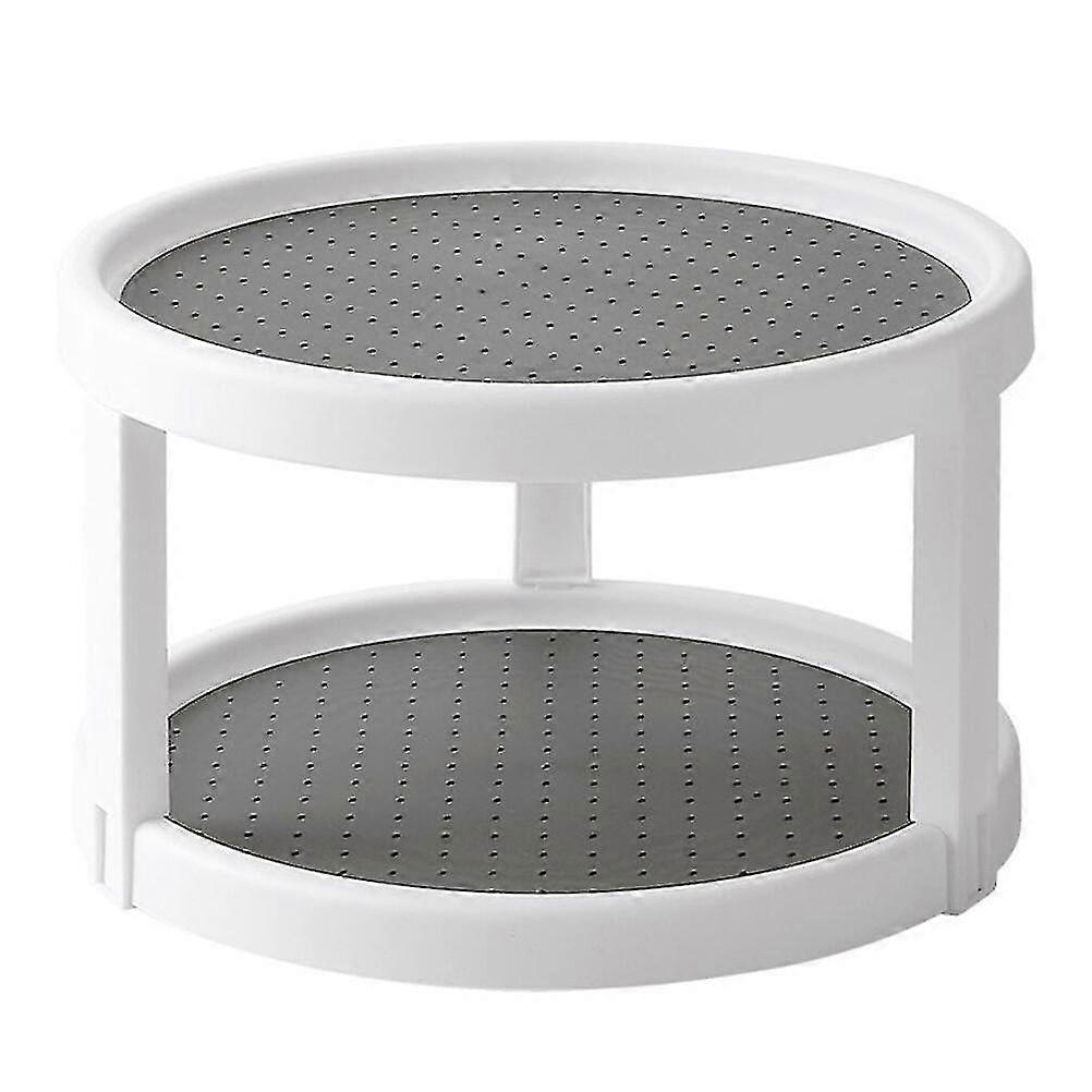 Carousel Rotating 2-tier Countertop Rack Condiment Container Tw