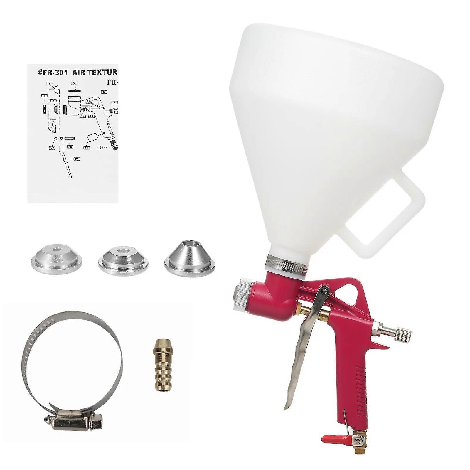 Drywall Wall Painting Sprayer 6L Paint Texture Tool Air Hopper Spray Machine with 3 Nozzle (4.0mm/6.0mm/8.0mm) for Home