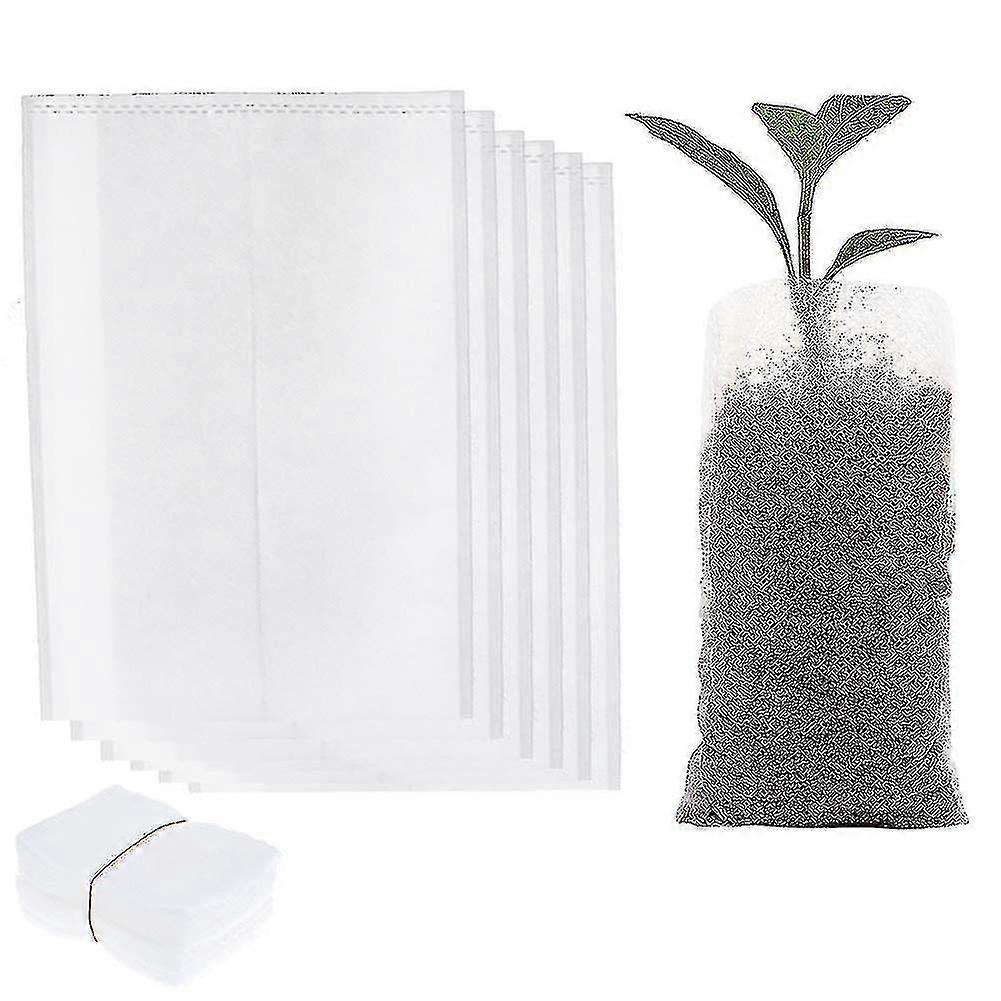 200pcs Plant Grow Bags Seedling Plant Nursery Non-woven Biodegradable Bags For Garden