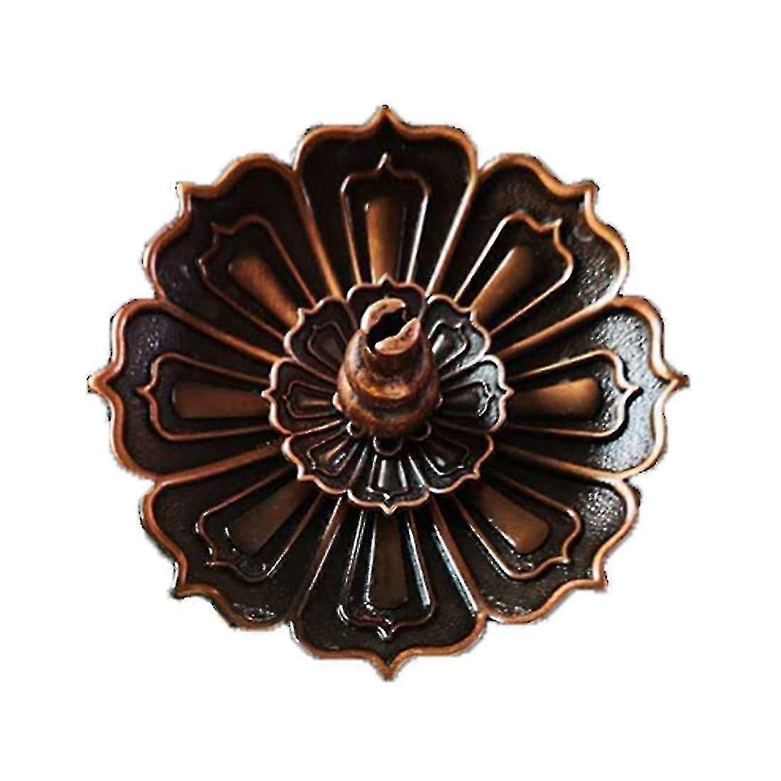 Single Layer Lotus Incense Burner Incense Burner Rack Red Copper_h