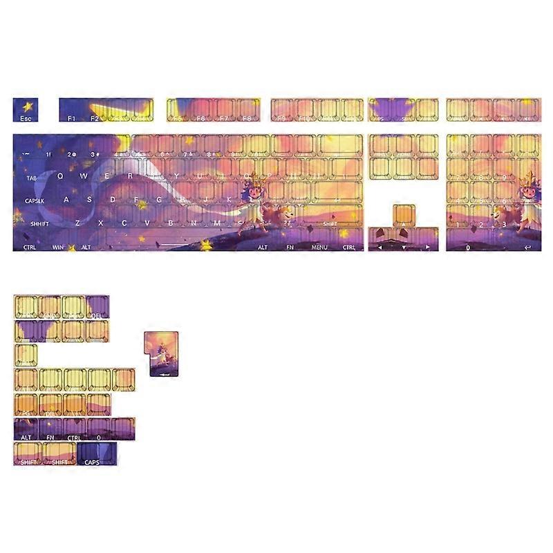 PBT Backlit Keycaps NorthStar Keycap Set Side Print Shine Through Sublimations