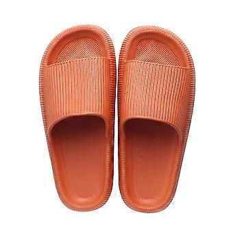 Tøfler for kvinner og menn, dusj bad sandaler åpen tå myk pute pute tøfler (farge : oransje)