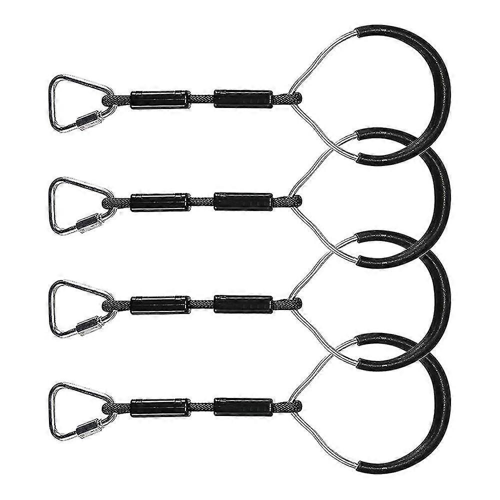 Trapeze Swing Rings, Colorful Swing Gymnastic Rings - 4 Pack Outdoor Backyard Play Sets & Playground Equipment