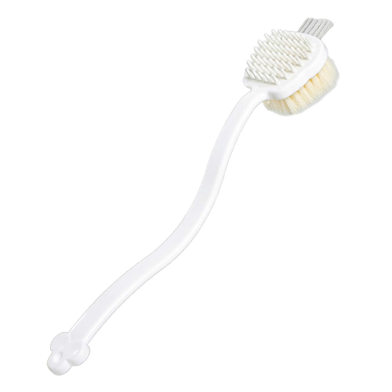 Bath Brush Long Handle Dual-Sided Back Scrubber Soft Bristles Shower Brush Body Exfoliator for Home Bathroom