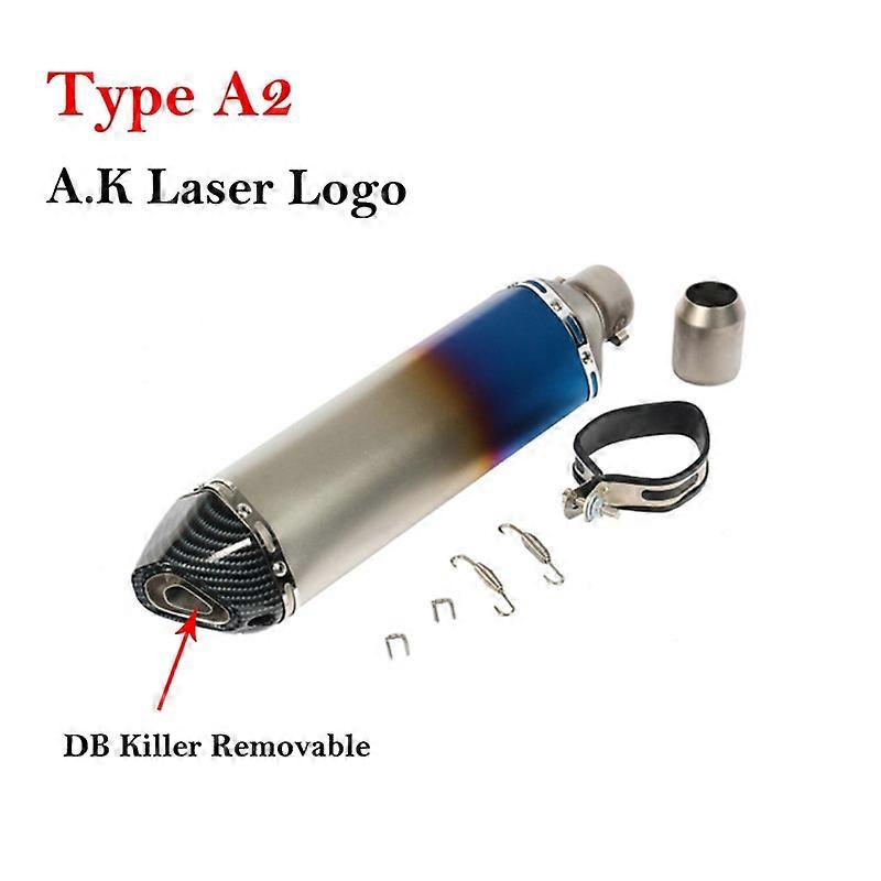 470MM Universal Motorcycle Exhaust Escape 51mm Pipe Muffler with Removable DB Killer Sticker For MT03 Ninja400 R3 R6 Z1000 NC750