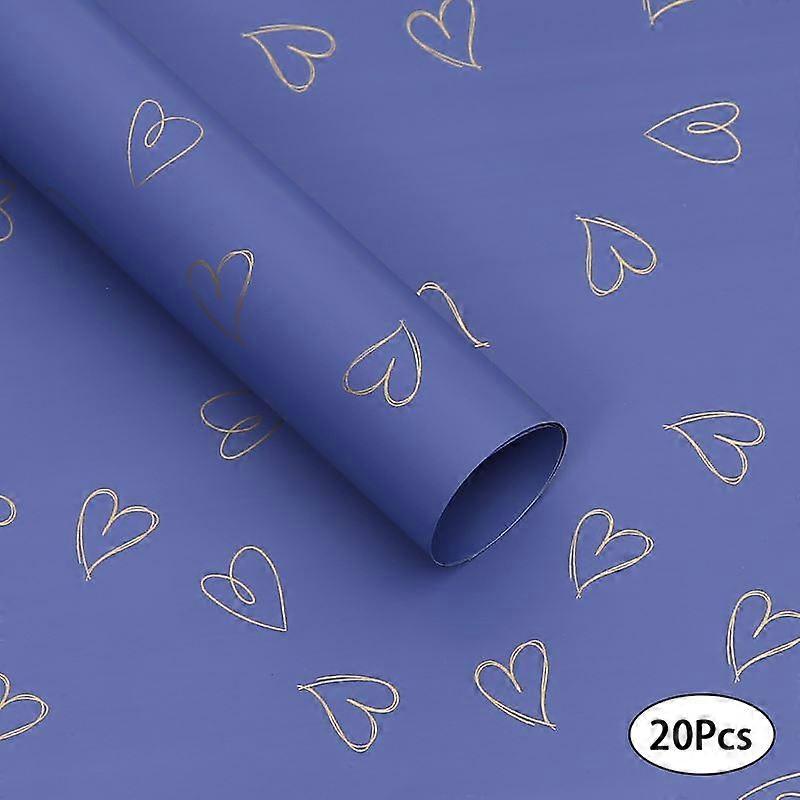 20 lap Virágos csomagolás Vízálló Ajándék csomagolópapír Műanyag papír Szerelem nyomtatás