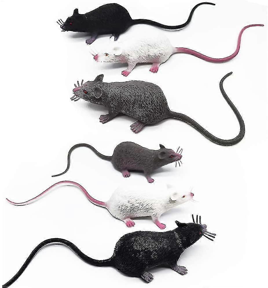Toddmomy 4 pièces Souris Fausse Modèle Réaliste de Souris Blanche pour Décorations Halloween et Accessoires de Fête pour Éducation et Divertissement