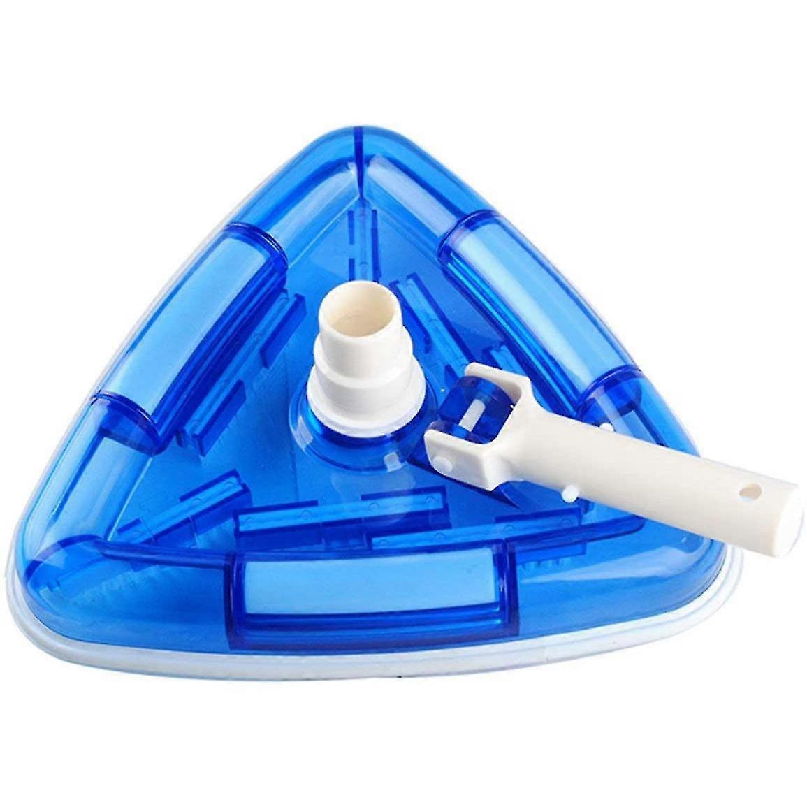 swimming pool brush for pump,skimmer-vacuum cleaner with 32/38mm connection,triangular,white/blue(transparent)