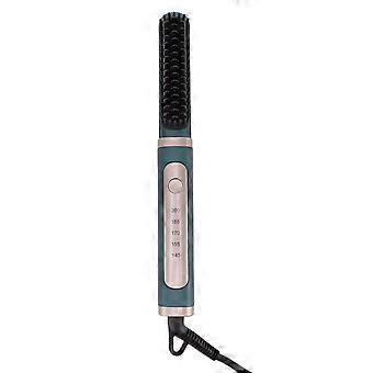 Hair Straightening Brush 5 Temperature Gears Anion Ceramic Hair Straightener Comb for Dry Wet Use 100240V US Plug
