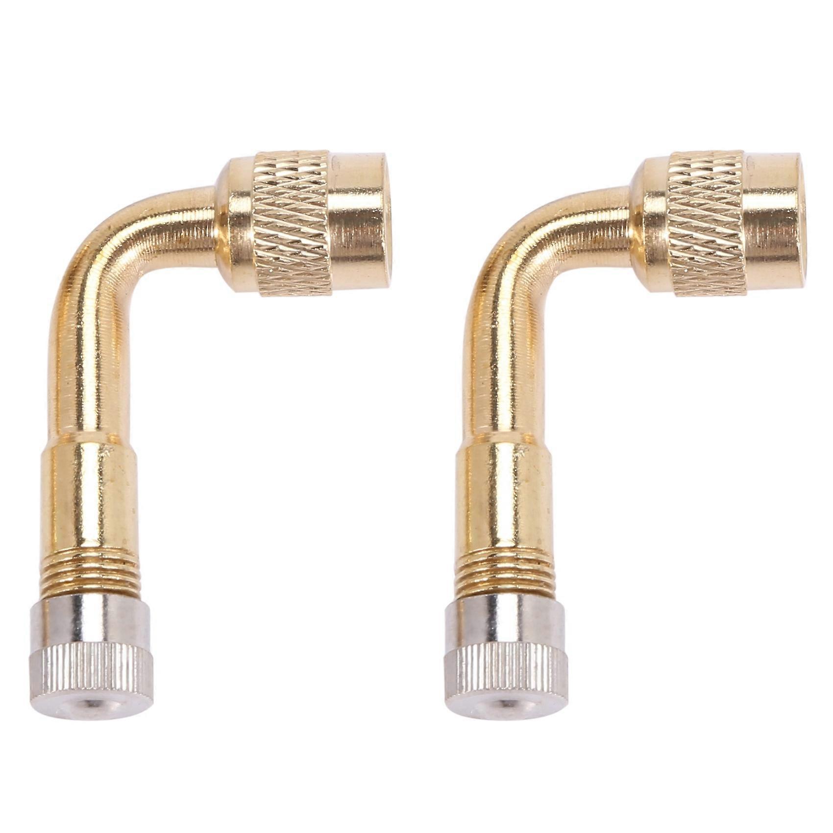 2pcs Valve Extension Valve Extension Adapter Tire 90 Degree Bent Metal Angle for Bicycle Motorcycle