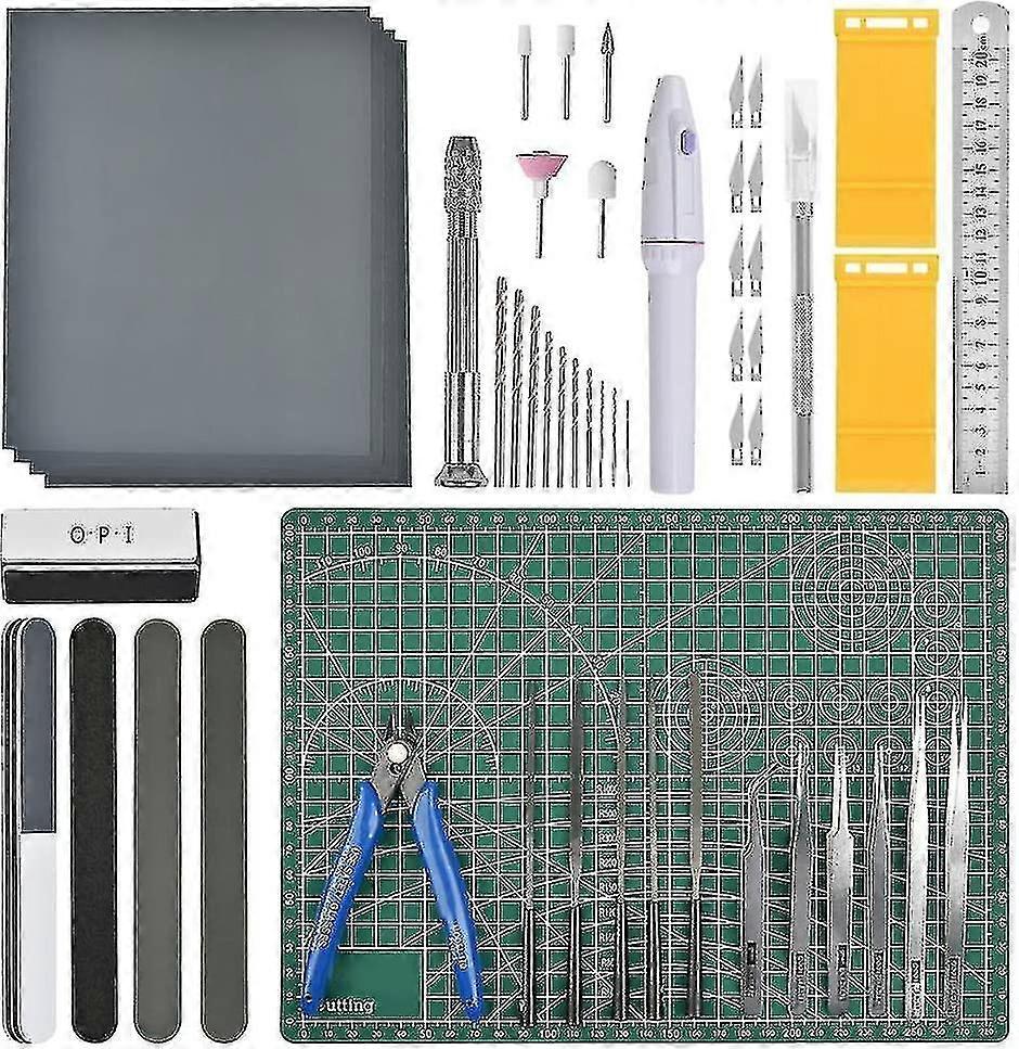 43 Pcs Tools Kit Hobby Building Tools Craft Set Am Er Basic Tools For Basic Building, Re And Fixing Fg