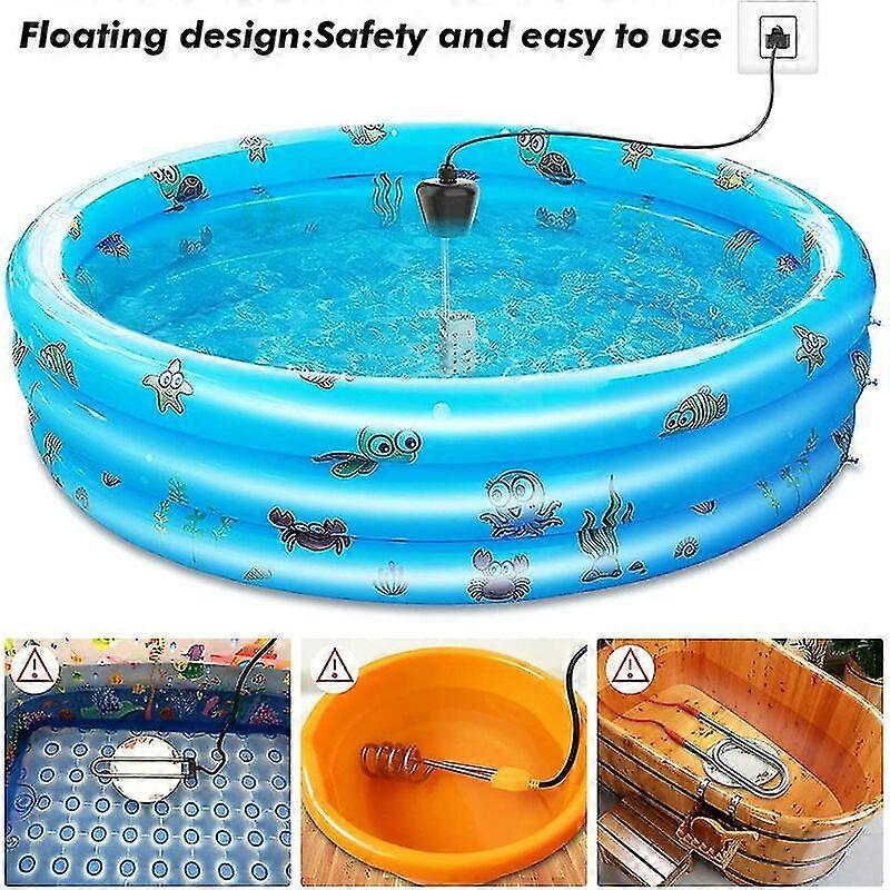 TETEOM Poolheizung - Tragbarer Tauchsieder Für Pool & Badewanne Mit Digitalthermometer | 1500W, 120V