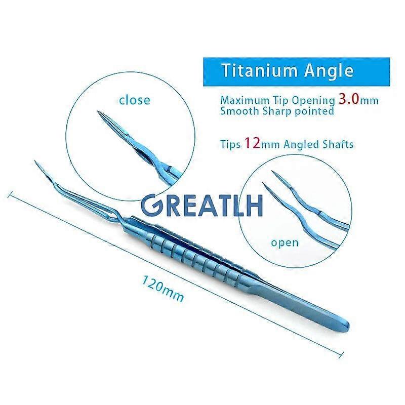 Akahoshi 1pc Titanium 120mm Akahoshi Phaco presopper straight/angular eye microsurgery instruments 7 types optional