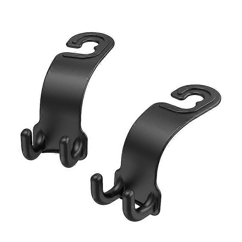 Black vehicle headrest hangers & hooks 2pcs multi-function hooks auto backseat umbrel