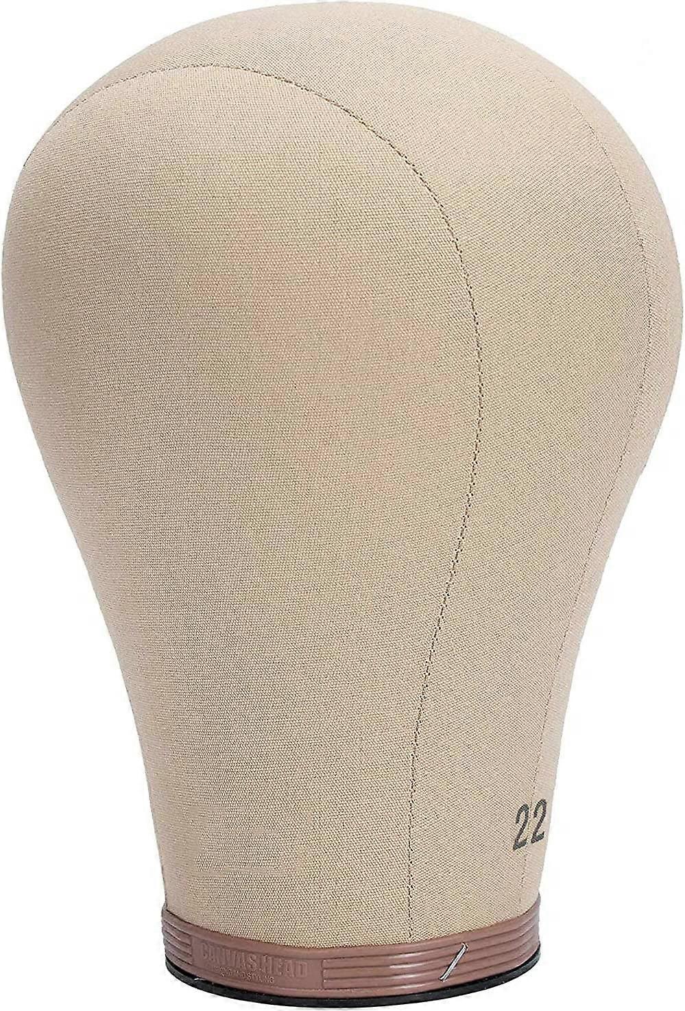 Wig Head, Professional Canvas and Cork Bald Mannequin Head, Canvas Head for Wig Making or Exhibition Drying 22"/56cm