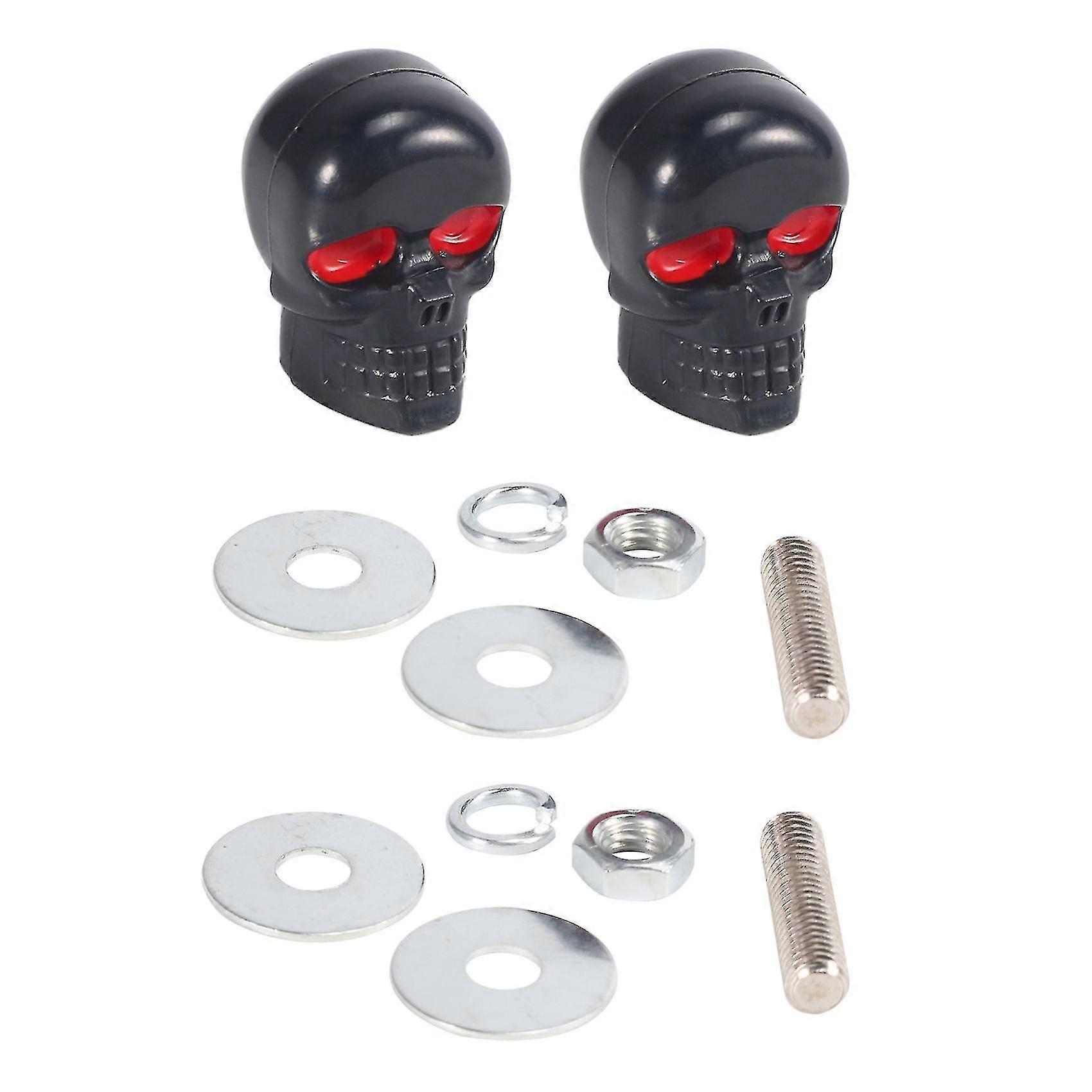 1ペアオートバイスカルナンバープレートフレームネジフィッティングスクリューブラック