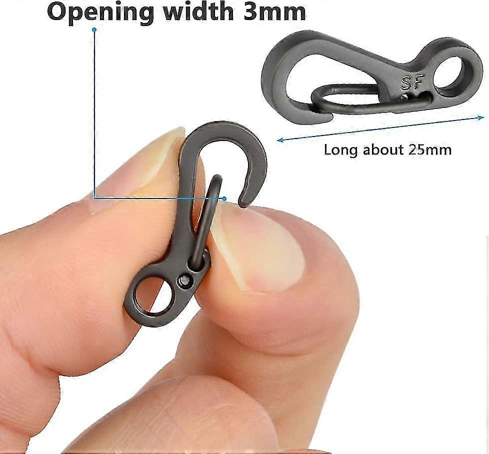 Auspicious-set Of 10 Mini Carabiner Hook For Climbing Excursion - Keyring - Maximum Weight 15kg - Hanging Accessories For Extending