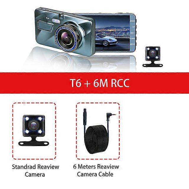 CAR DVR Driving Recorder HD 1080P Dashcam Auto Reverse Camcorder 170 Night Vision Dual Lens Registrator G-Sensor 24H Parking