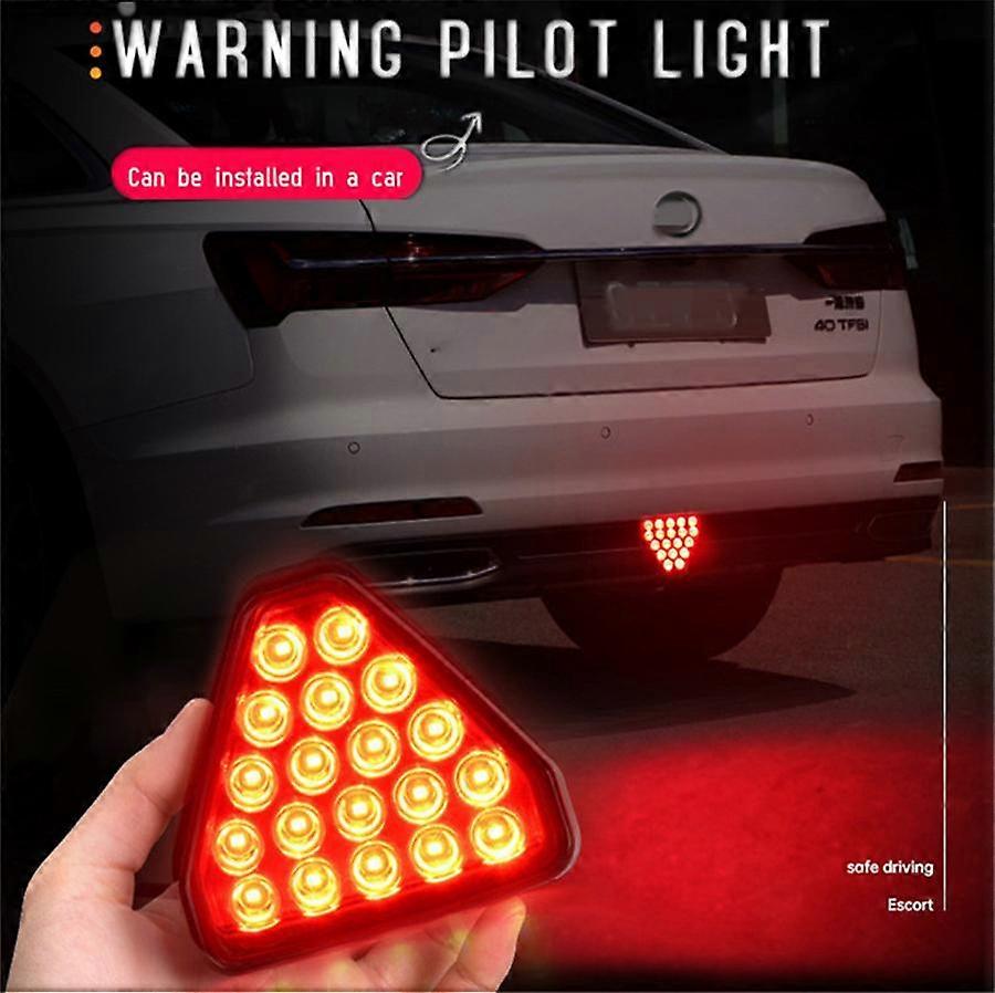 12V Universal Car Rear Lower Bumper Flashing LED Light Tail Third Brake Lamp Red