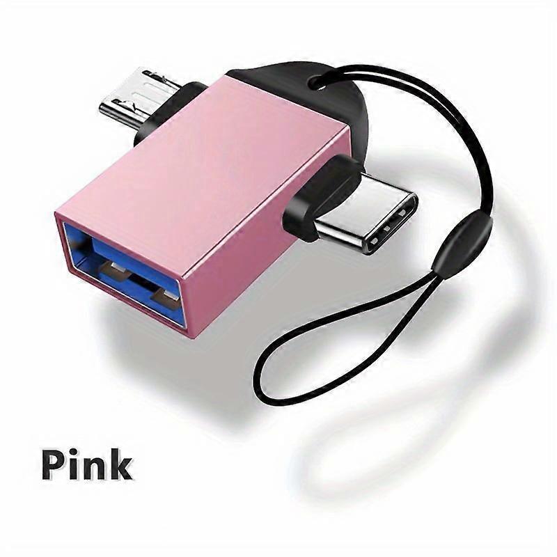 3-in-1 USB Type-C OTG Adapter, 3.0 Portable Hub with HDMI, Micro/TF Card Reader, Quick Charging for Mac/Android Phones/iPhone 15/iPad/Headphones