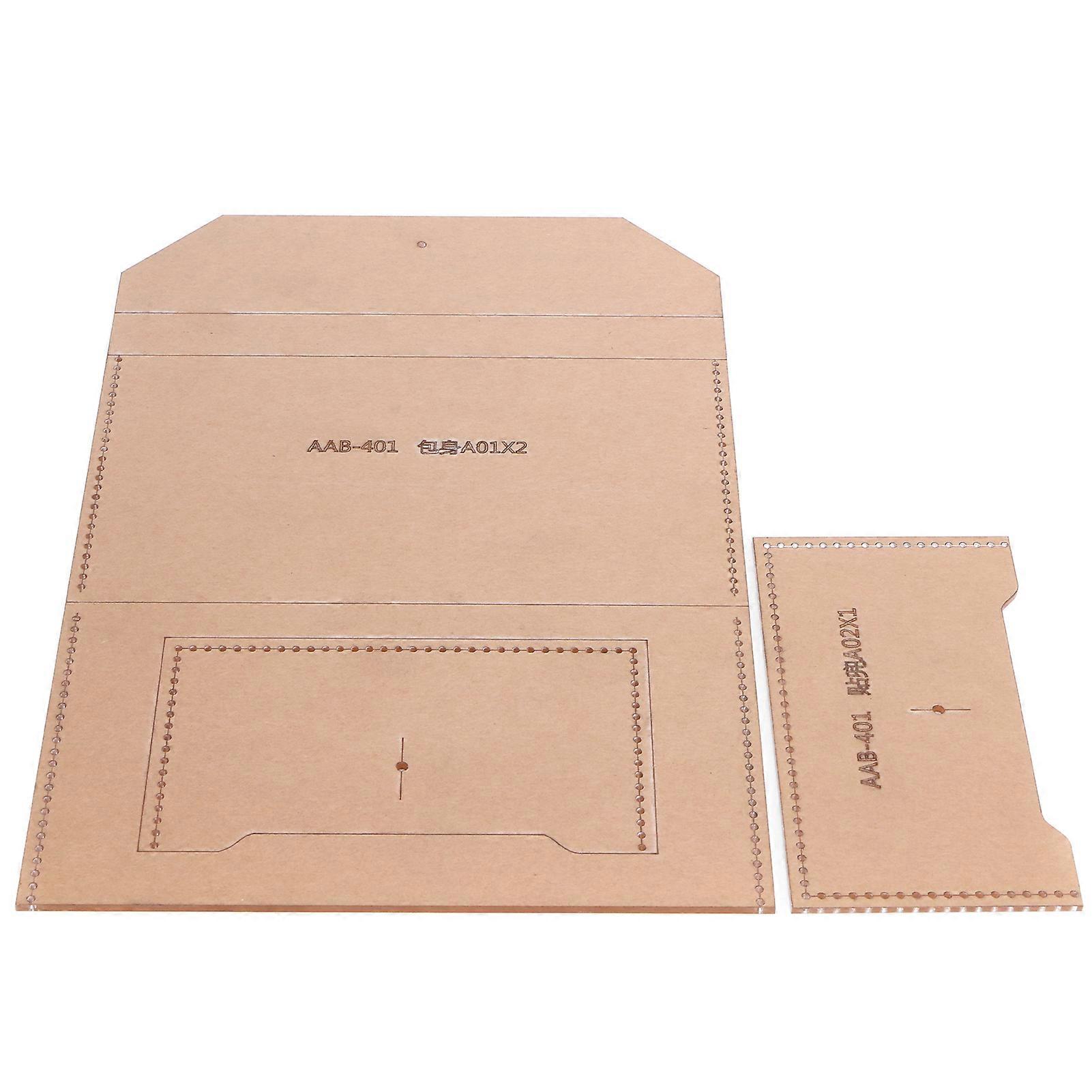 Acrylic Template Stencil for Handbag and Long Wallet Craft Making Tools 2Pcs