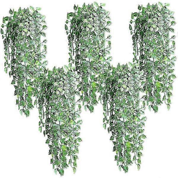 5-Pack Hanging Vine False Leaf Wreath Chlorella Vine