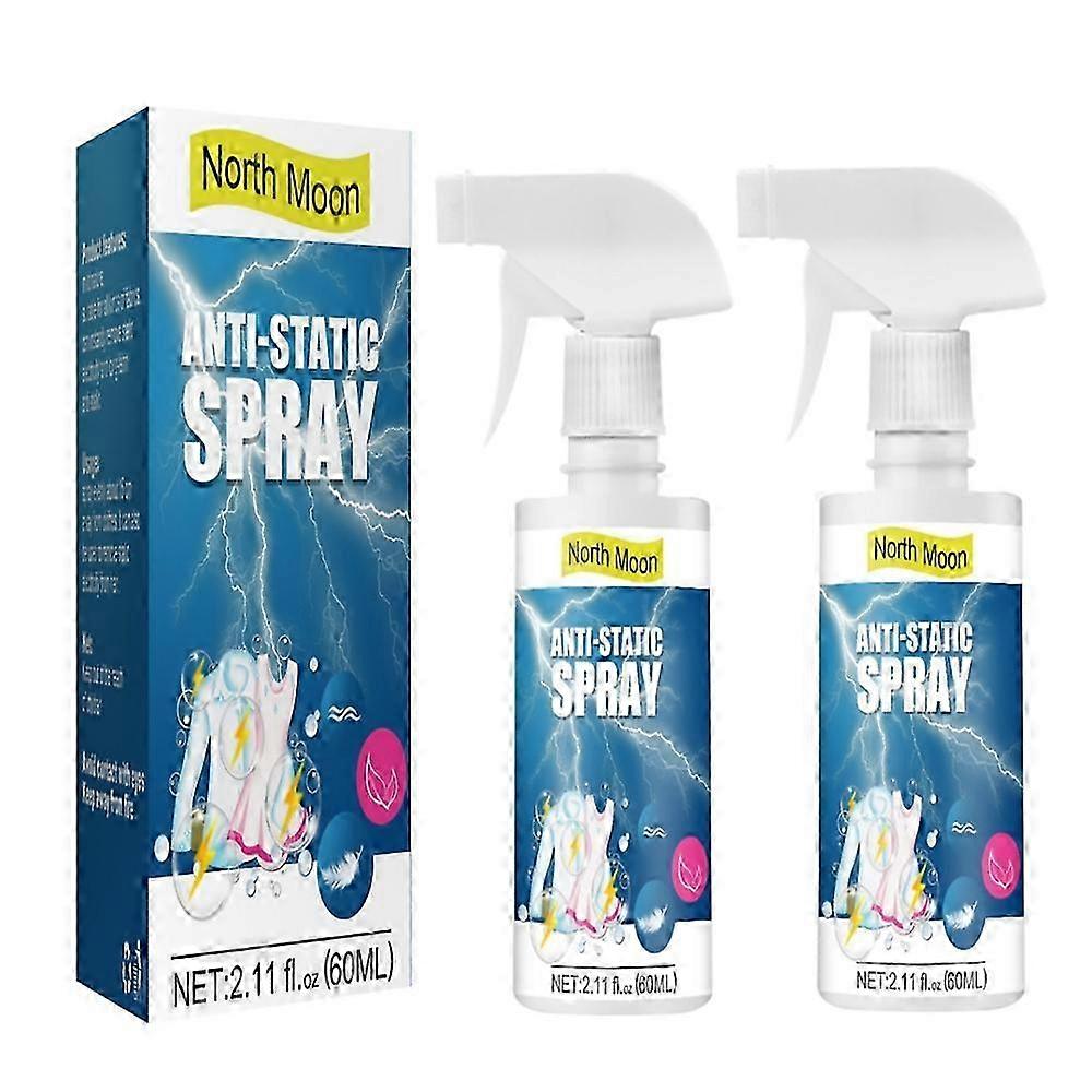 2PCS Anti-static Spray Non-hazardous Anti-static Spray Safety Static Remover For Clothes Hair