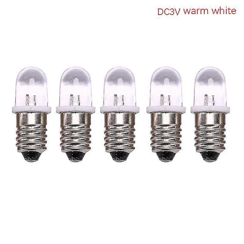 5pcs E10 Led Bulb E10 Dc 3v 4.5v Instrument Bulb E10 Indicator Bulb Old Fashioned Flashlight Bulb ZUAN
