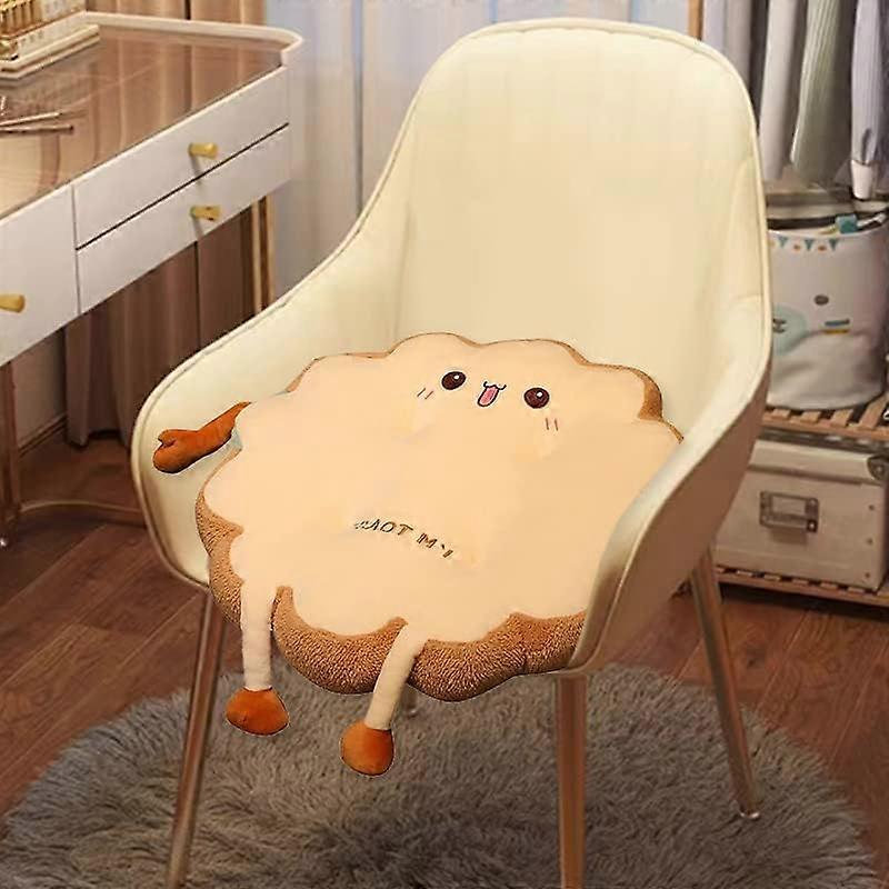 Toast Bread Pillow Cushion with Lovely Emoji, Kawaii Plush Toy Funny Food Plush Cushion