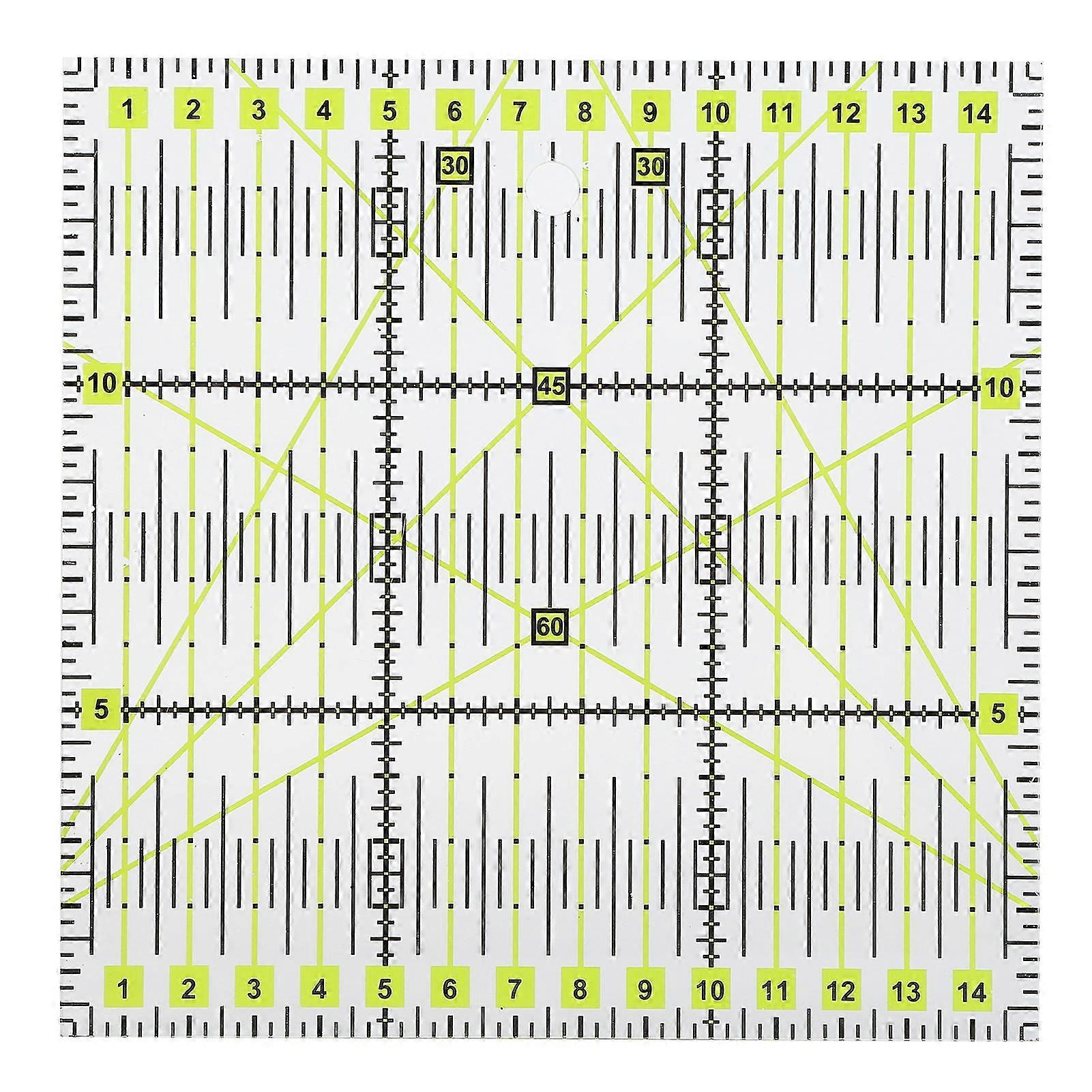 Double Colored Grid Line Acrylic Quilter's Ruler for Sewing Quilting Projects