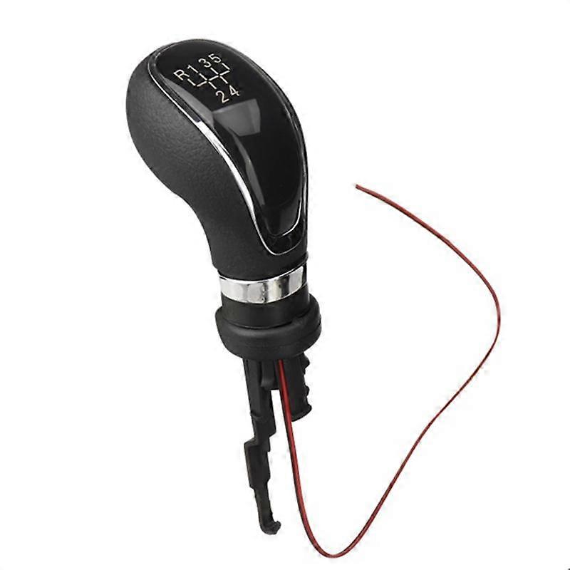 5 Speed Gear Shift Knob Leather Shifter Lever Handle Stick with LED Backlight for Excelle GT/ OPEL 09-14