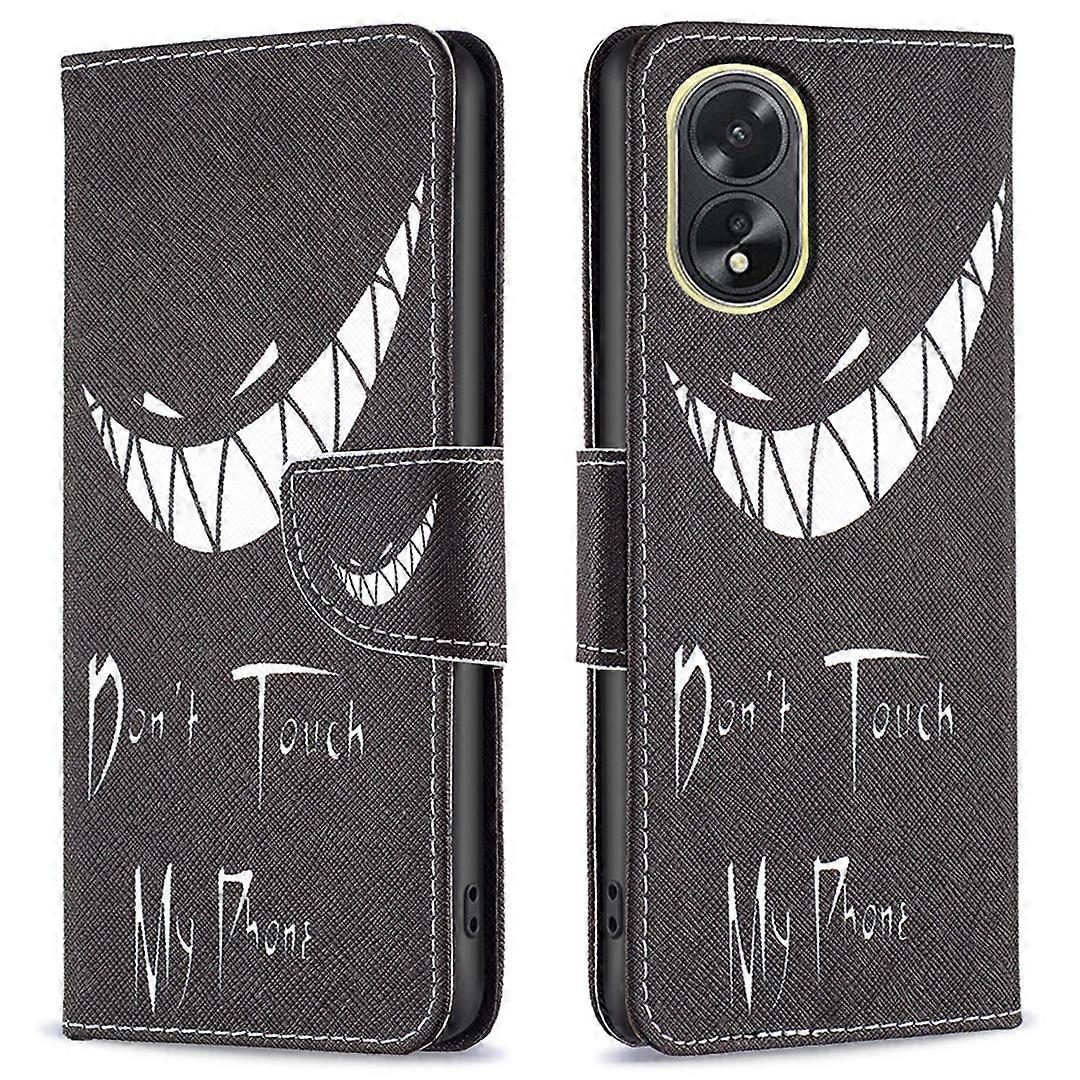 PU Leather Phone Cover for Oppo A38 4G, Pattern Printing Phone Case with Stand Wallet