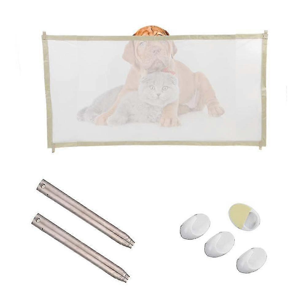 Baby Gate Magic Gate For Dogsindoor Outdoor Baby Gateportable Mesh Folding Safety Fence Easy To Install Banmo