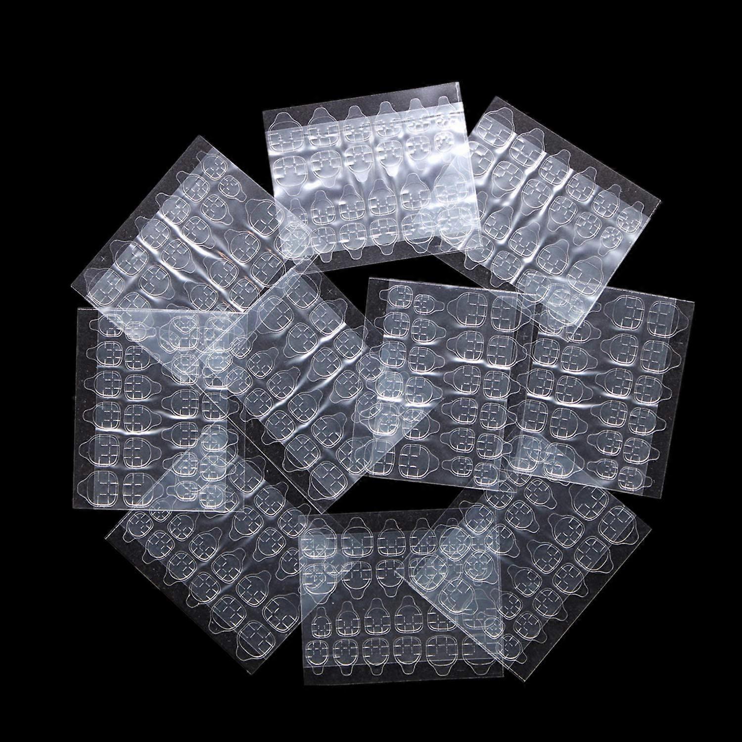 10 Sheets Waterproof Breathable Jelly Double Sided Adhesive Tabs Nail Glue Sticker False Nail Tips